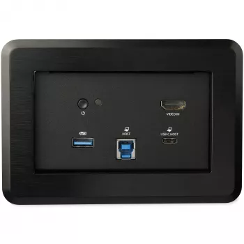 StarTech.com konferenču telpas dokstacija - universāla klēpjdatoru dokstacija - 4K HDMI, 60 W strāvas padeve, USB centrmezgls, GbE, audio - iebūvējams galda savienotājbloks ātrajām sanāksmēm/konferenču telpām