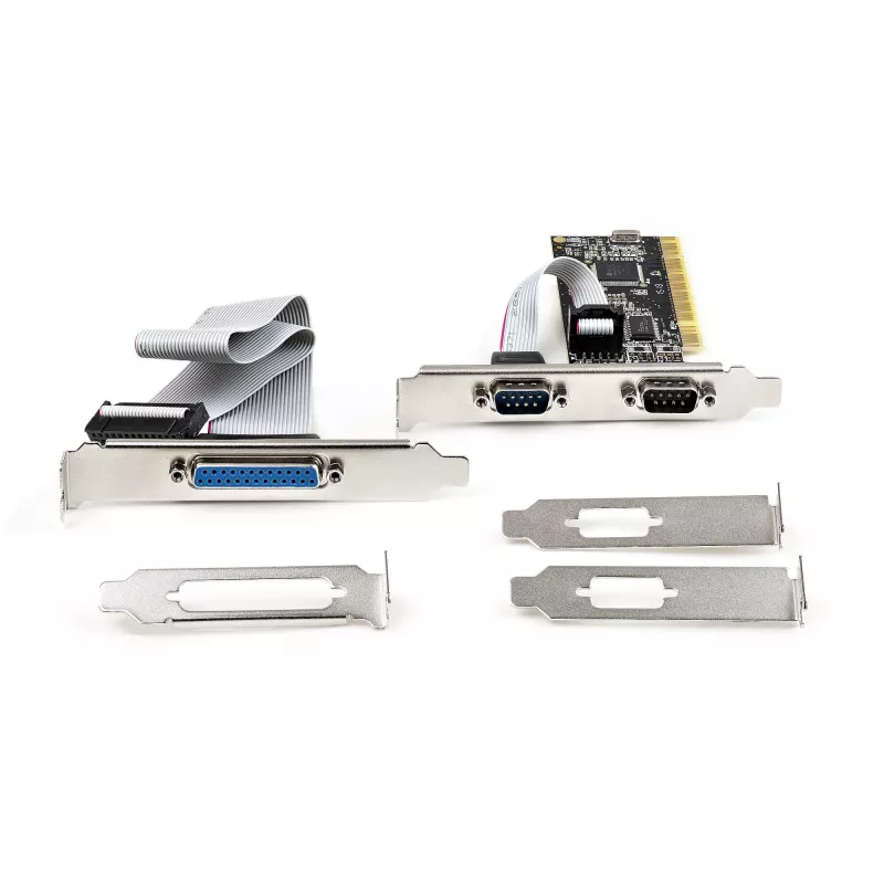 StarTech.com PCI seriālās un paralēlās kombinētās kartes ar diviem seriālajiem RS232 portiem (DB9) un 1 paralēlo LPT portu (DB25) - PCI kombinētā adaptera karte - PCI paplašināšanas kartes kontrolieris - PCI uz printera karti