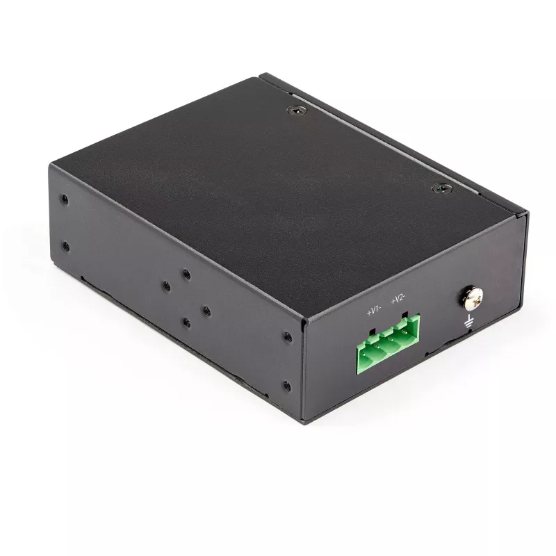 StarTech.com Industrial Gigabit Ethernet PoE inžektors - 30 W 802.3at PoE+ viduspunkts 48V-56VDC DIN sliedes Power over Ethernet inžektora adapteris - -40°C līdz +75°C kamerām/sensoriem/WiFi piekļuvei