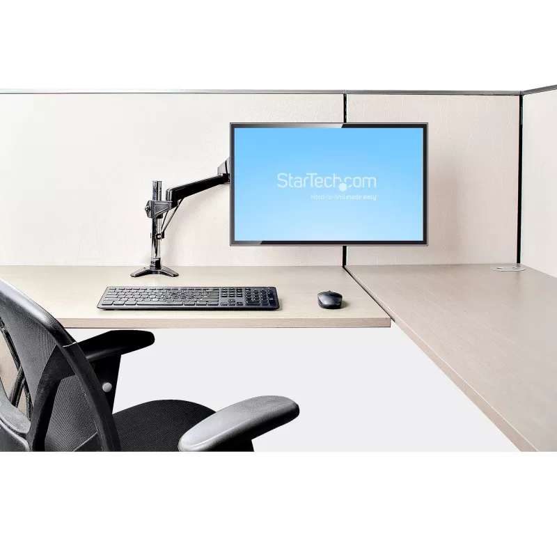 StarTech.com galda stiprinājuma monitora svira vienam VESA displejam līdz 32 collām vai 49 collu platekrānam 8 kg/17,6 lb - pilnas kustības šarnīra un augstuma regulējama - C veida skava, caurlaide - viena monitora svira