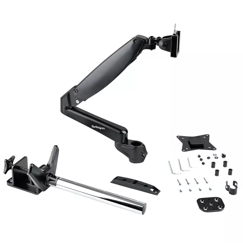 StarTech.com galda stiprinājuma monitora svira vienam VESA displejam līdz 32 collām vai 49 collu platekrānam 8 kg/17,6 lb - pilnas kustības šarnīra un augstuma regulējama - C veida skava, caurlaide - viena monitora svira
