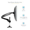 StarTech.com galda stiprinājuma monitora svira vienam VESA displejam līdz 32 collām vai 49 collu platekrānam 8 kg/17,6 lb - pilnas kustības šarnīra un augstuma regulējama - C veida skava, caurlaide - viena monitora svira