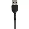 StarTech.com 12 collu (30 cm) izturīgs, melns USB-A – Lightning kabelis – pastiprinātas izturības, raupjš, ar aramīda šķiedru, USB Type A – Lightning lādētāja/sinhronizācijas strāvas vads – Apple MFi sertificēts iPad/iPhone 12