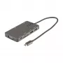 StarTech.com USB C daudzportu adapteris - HDMI 4K 30Hz vai VGA ceļojumu dokstacija - 5Gbps USB 3.0 centrmezgls (USB A / USB C porti) - 100W strāvas padeve - SD/microSD - GbE - 30cm kabelis - USB C mini dokstacija