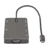 StarTech.com USB C daudzportu adapteris - HDMI 4K 30Hz vai VGA ceļojumu dokstacija - 5Gbps USB 3.0 centrmezgls (USB A / USB C porti) - 100W strāvas padeve - SD/microSD - GbE - 30cm kabelis - USB C mini dokstacija