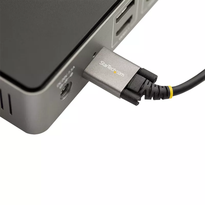 StarTech.com 20 collu (50 cm) sānu skrūvju bloķēšanas USB-C kabelis 10 Gbit/s - USB 3.1/3.2 Gen 2 Type-C kabelis - 100 W (5 A) jaudas piegādes uzlāde, DP Alt režīms - divkārša skrūvju bloķēšana - USB-C vads uzlādei/sinhronizācijai