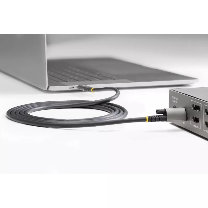 StarTech.com 20 collu (50 cm) augšējās skrūves fiksējošs USB C kabelis 10 Gbps - USB 3.1/3.2 Gen 2 Type-C kabelis - 100 W (5 A) Power Delivery uzlāde, DP Alt Mode - viena skrūves fiksācija, USB-C vads uzlādei/sinhronizācijai