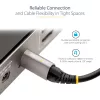 StarTech.com 20 collu (50 cm) augšējās skrūves fiksējošs USB C kabelis 10 Gbps - USB 3.1/3.2 Gen 2 Type-C kabelis - 100 W (5 A) Power Delivery uzlāde, DP Alt Mode - viena skrūves fiksācija, USB-C vads uzlādei/sinhronizācijai