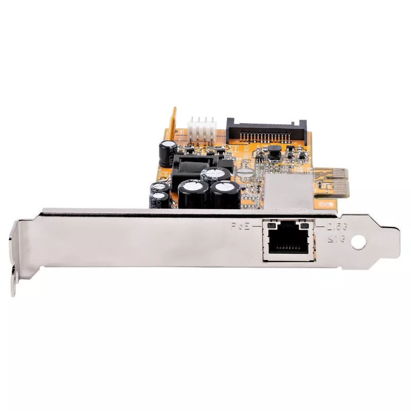 StarTech.com 1 pieslēgvieta 2,5 Gbps PoE tīkla karte, PCIe Ethernet karte ar RJ45, 30W 802.3at PoE NIC galddatoriem/serveriem, tīkla PoE LAN adapteris ar zema profila kronšteinu, NBaseT, Windows/Linux