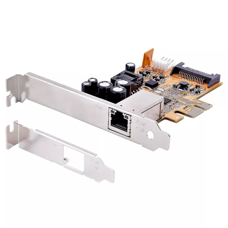 StarTech.com 1 pieslēgvieta 2,5 Gbps PoE tīkla karte, PCIe Ethernet karte ar RJ45, 30W 802.3at PoE NIC galddatoriem/serveriem, tīkla PoE LAN adapteris ar zema profila kronšteinu, NBaseT, Windows/Linux