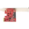 StarTech.com SATA PCIe karte - 2 pieslēgvietu PCIe SATA paplašināšanas karte - 6Gbps - pilna/zema profila - PCI Express uz SATA adapteris/kontrolieris - ASM1062R SATA RAID - PCIe uz SATA pārveidotājs