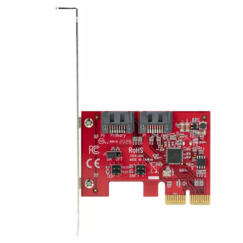StarTech.com SATA PCIe karte - 2 pieslēgvietu PCIe SATA paplašināšanas karte - 6Gbps - pilna/zema profila - PCI Express uz SATA adapteris/kontrolieris - ASM1062R SATA RAID - PCIe uz SATA pārveidotājs