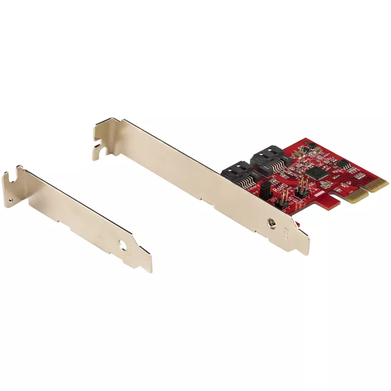StarTech.com SATA PCIe karte - 2 pieslēgvietu PCIe SATA paplašināšanas karte - 6Gbps - pilna/zema profila - PCI Express uz SATA adapteris/kontrolieris - ASM1062R SATA RAID - PCIe uz SATA pārveidotājs