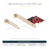 StarTech.com SATA PCIe karte - 2 pieslēgvietu PCIe SATA paplašināšanas karte - 6Gbps - pilna/zema profila - PCI Express uz SATA adapteris/kontrolieris - ASM1062R SATA RAID - PCIe uz SATA pārveidotājs