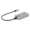StarTech.com 3 portu USB centrmezgls ar Ethernet – 3x USB-A porti – Gigabit Ethernet (RJ-45) – USB 3.0 5 Gbps – ar kopnes barošanu – 1 pēdu/30 cm garš kabelis – pārnēsājams klēpjdatora USB centrmezgla adapteris ar GbE
