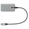 StarTech.com 3 portu USB centrmezgls ar Ethernet – 3x USB-A porti – Gigabit Ethernet (RJ-45) – USB 3.0 5 Gbps – ar kopnes barošanu – 1 pēdu/30 cm garš kabelis – pārnēsājams klēpjdatora USB centrmezgla adapteris ar GbE