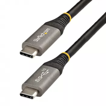 StarTech.com 50 cm (20 collas) USB C kabelis 10 Gbit/s – USB 3.1 Type-C kabelis – 100 W (5 A) strāvas padeves uzlāde, DP Alt režīms – USB-C vads USB-C klēpjdatoram/tālrunim/ierīcei – uzlāde/sinhronizācija