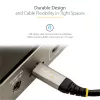 StarTech.com 50 cm (20 collas) USB C kabelis 10 Gbit/s – USB 3.1 Type-C kabelis – 100 W (5 A) strāvas padeves uzlāde, DP Alt režīms – USB-C vads USB-C klēpjdatoram/tālrunim/ierīcei – uzlāde/sinhronizācija