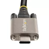 StarTech.com 0,9 m (1 m) sānu skrūvju fiksējošs USB C kabelis 10 Gbps – USB-IF sertificēts USB-C kabelis – USB 3.1/3.2 Gen 2 Type-C kabelis – 100 W (5 A) Power Delivery lādēšana, DP Alt režīms – divkārša skrūvju fiksācija – USB-C vads lādēšanai/sinhronizācijai