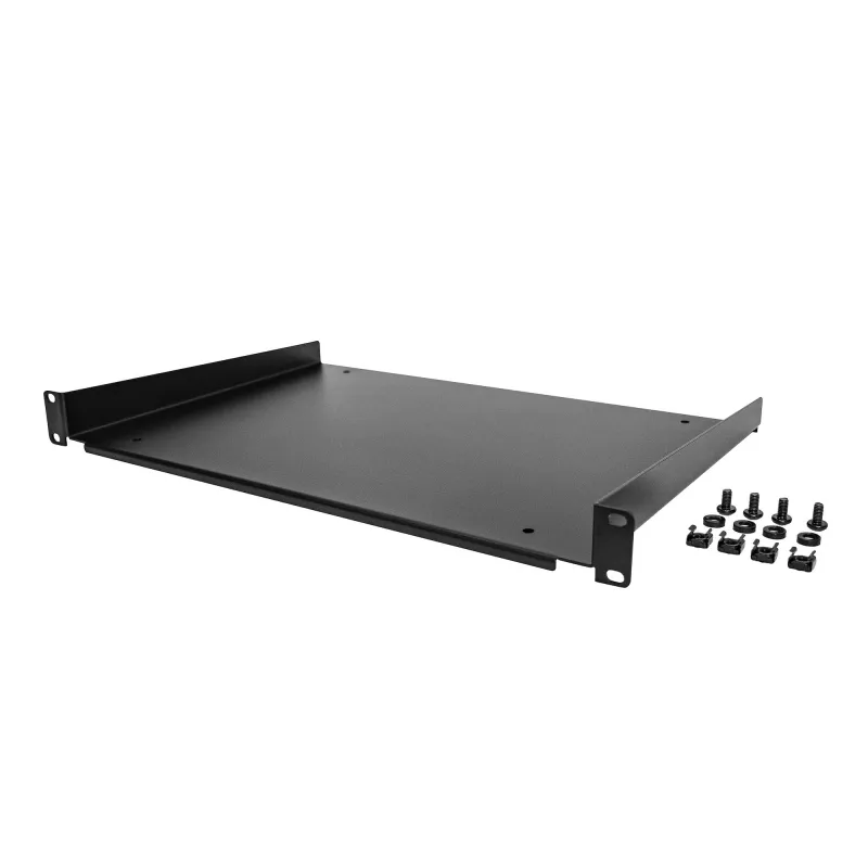 StarTech.com 1U serveru plaukts - Universāls statīva montāžas konsoles plaukts 19 collu tīkla iekārtu statīviem un skapjiem - Izturīgs dizains - Svara ietilpība 55 lb/25 kg - 12 collu dziļa paplāte