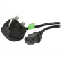 StarTech.com 3 pēdas (1 m) Lielbritānijas datora barošanas kabelis, BS 1363 uz C13, 18AWG, 10A 250V, maiņstrāvas barošanas vada nomaiņa, tējkannas vads / Lielbritānijas barošanas vads, datora barošanas bloka kabelis, televizora barošanas kabelis