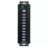 StarTech.com 10 portu rūpnieciskais USB 2.0 centrmezgls, izturīgs USB centrmezgls ar ESD 4. līmeņa aizsardzību, uz DIN sliedes/sienas/galda stiprināms USB-A centrmezgls, USB pieslēgvietu paplašinātājs ar fiksējamiem portiem, daudzportu USB centrmezgls