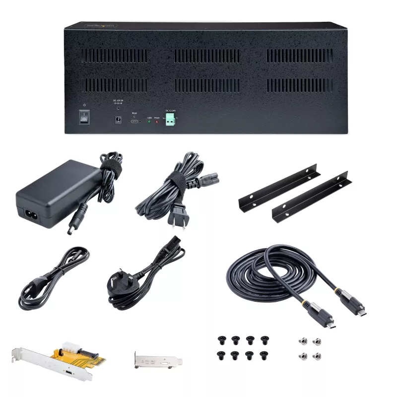 StarTech.com 4 Slot PCIe paplašināšanas korpuss ar PCIe x2 resursdatora karti, PCIe 2.0 - 10Gbit/s, ārējās PCIe pieslēgvietas galddatoriem/serveriem, PCI Express paplašināšanas kaste/adapteris, 4 PCIe x1 pieslēgvietas