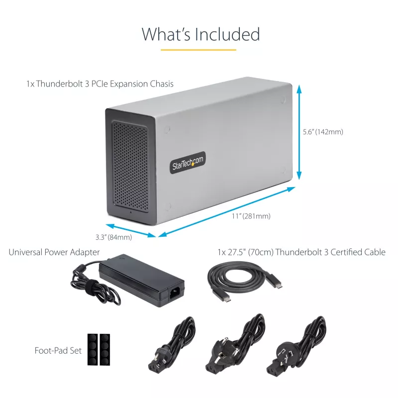 StarTech.com Divu slotu Thunderbolt 3 PCIe paplašināšanas korpuss