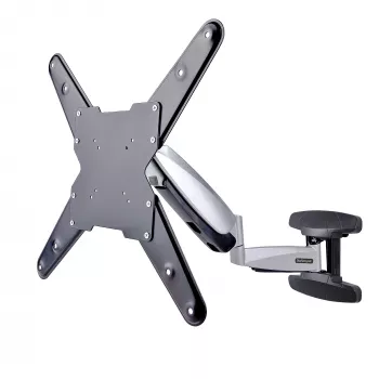 StarTech.com VESA TV sienas stiprinājums, regulējams pilnas kustības TV sienas stiprinājums 23 collu-55 collu displejiem, plāns TV montāžas kronšteins, iztur 30 kg (66 lb), izbīdāms/noliecams/pagriežams TV sienas stiprinājums