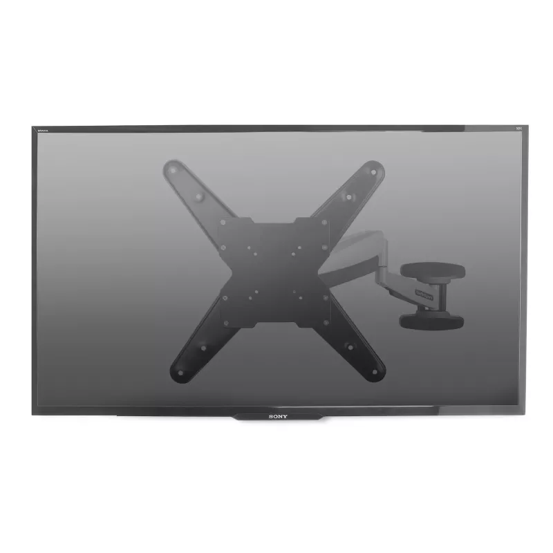 StarTech.com VESA TV sienas stiprinājums, regulējams pilnas kustības TV sienas stiprinājums 23 collu-55 collu displejiem, plāns TV montāžas kronšteins, iztur 30 kg (66 lb), izbīdāms/noliecams/pagriežams TV sienas stiprinājums