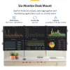 StarTech.com sešu monitoru galda statīvs ar šķērssiju, līdz 32 collu datoru ekrāniem, maks. 17,6 mārciņas (8 kg) katrs, dubultā kolonna, C-skava/cauruma montāža, regulējams augstums