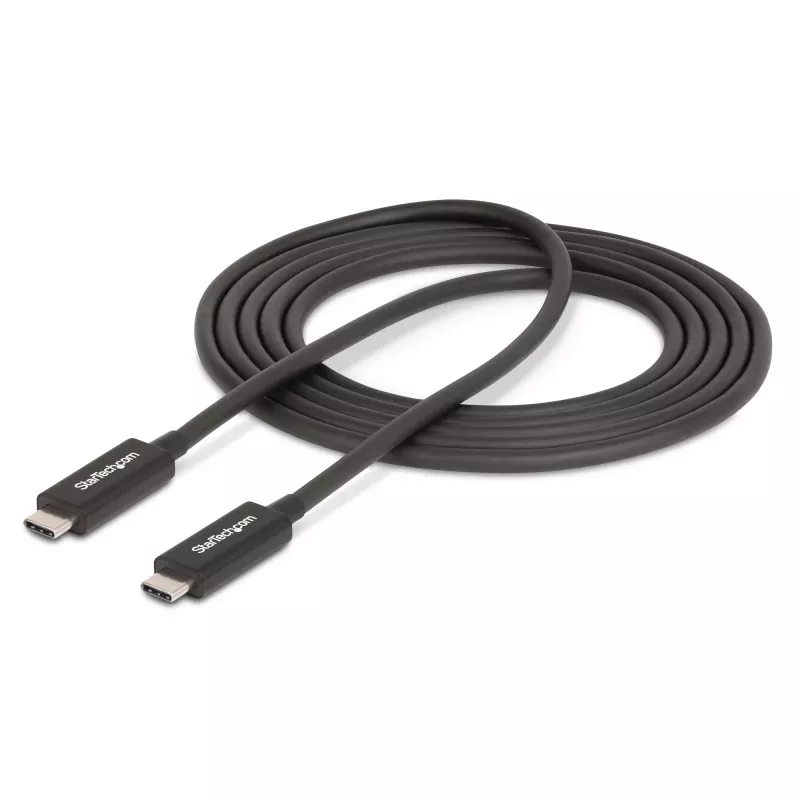 StarTech.com 6 pēdas (2 m) aktīvais Thunderbolt 4 kabelis, 40 Gbps, 100 W jaudas piegāde, 4K/8K video, Intel sertificēts Thunderbolt kabelis — saderīgs ar USB4/Thunderbolt 4/ USB 3.2/ USB Type-C/DisplayPort/Thunderbolt 3