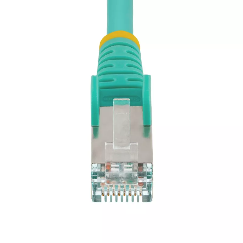StarTech.com 1.5m CAT6a Ethernet kabelis - Aqua - Low Smoke Zero Halogen (LSZH) - 10GbE 500MHz 100W PoE++ Bez aizķeršanās RJ-45 ar stiepes samazinātājiem S/FTP tīkla plākstera vads
