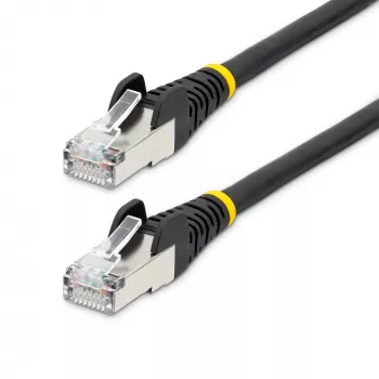StarTech.com 1,5 m CAT6a Ethernet kabelis - melns - mazdūmu bezhalogēna (LSZH) - 10GbE 500MHz 100W PoE++ Snagless RJ-45 ar stiepes samazinājumiem S/FTP tīkla ielāpu vads