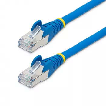 StarTech.com 1m CAT6a Ethernet kabelis - zils - ar zemu dūmu daudzumu, bez halogēna (LSZH) - 10GbE 500MHz 100W PoE++ aizķeršanās novēršanas RJ-45 ar spriegojuma samazināšanas elementiem S/FTP tīkla ielāpu vads