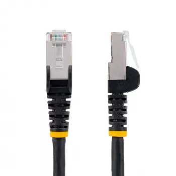 StarTech.com 2 m CAT6a Ethernet kabelis - melns - bezhalogēna ar zemu dūmu emisiju (LSZH) - 10GbE 500MHz 100W PoE++ bez aizķeršanās RJ-45 ar stresa samazināšanu S/FTP tīkla plākstera vads