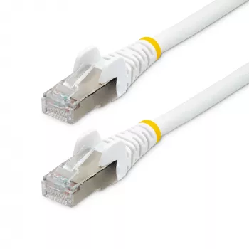 StarTech.com 7.5 m CAT6a Ethernet kabelis – balts – ar zemu dūmu daudzumu un bez halogēna (LSZH) – 10GbE 500MHz 100W PoE++ aizķeršanās novēršanas RJ-45 ar stiepes samazināšanas elementiem S/FTP tīkla savienotājvads