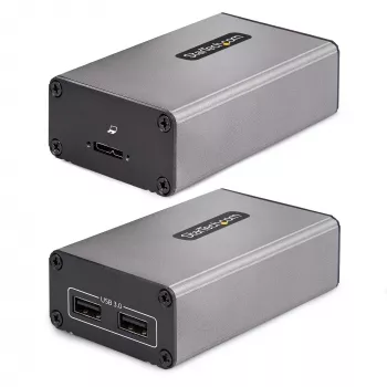 StarTech.com 2-Portu USB 3.0 Paplašinātājs pa OM3 Daudzmodu Optisko Šķiedru - LC/LC - 2x 5Gbps USB-A Centrmezgls - 350m Diapazons - Izturīgs USB Optiskās Šķiedras Paplašinātājs - Optiskais USB Paplašinātājs