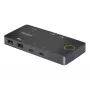 StarTech.com 2 portu USB-C KVM slēdzis, viens 4K 60 Hz HDMI monitors, divi 100 W jaudas padeves caurlaides porti, barošana no kopnes, saderīgs ar USB Type-C/USB4/Thunderbolt 3/4 – mazs formas faktors