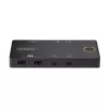 StarTech.com 2 portu USB-C KVM slēdzis, viens 4K 60 Hz HDMI monitors, divi 100 W jaudas padeves caurlaides porti, barošana no kopnes, saderīgs ar USB Type-C/USB4/Thunderbolt 3/4 – mazs formas faktors