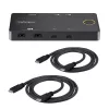 StarTech.com 2 portu USB-C KVM slēdzis, viens 4K 60 Hz HDMI monitors, divi 100 W jaudas padeves caurlaides porti, barošana no kopnes, saderīgs ar USB Type-C/USB4/Thunderbolt 3/4 – mazs formas faktors