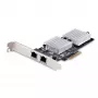 StarTech.com 2-portu 10GbE PCIe tīkla adaptera karte, tīkla karte personālajiem datoriem/serveriem, sešu ātrumu PCIe Ethernet karte ar jumbo kadru atbalstu, NIC/LAN saskarnes karte, 10GBASE-T un NBASE-T