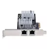 StarTech.com 2-portu 10GbE PCIe tīkla adaptera karte, tīkla karte personālajiem datoriem/serveriem, sešu ātrumu PCIe Ethernet karte ar jumbo kadru atbalstu, NIC/LAN saskarnes karte, 10GBASE-T un NBASE-T