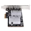 StarTech.com 2-portu 10GbE PCIe tīkla adaptera karte, tīkla karte personālajiem datoriem/serveriem, sešu ātrumu PCIe Ethernet karte ar jumbo kadru atbalstu, NIC/LAN saskarnes karte, 10GBASE-T un NBASE-T
