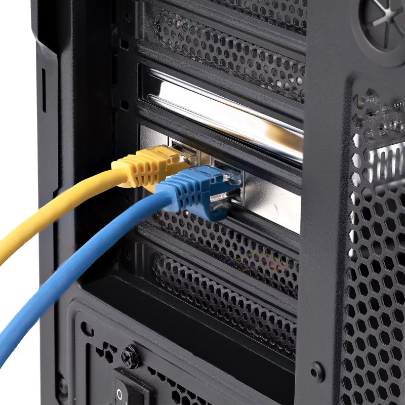 StarTech.com 2-portu 10GbE PCIe tīkla adaptera karte, tīkla karte personālajiem datoriem/serveriem, sešu ātrumu PCIe Ethernet karte ar jumbo kadru atbalstu, NIC/LAN saskarnes karte, 10GBASE-T un NBASE-T