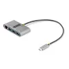 StarTech.com 3 portu USB-C centrmezgls ar Ethernet - 3x USB-A - Gigabit Ethernet - USB 3.0 5 Gbps - ar kopnes barošanu - 1 pēdu/30 cm garš USB Type-C resursdatora kabelis - GbE - pārnēsājams USB-C uz USB-A centrmezgls