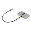 StarTech.com 3 portu USB-C centrmezgls ar Ethernet - 3x USB-A - Gigabit Ethernet - USB 3.0 5 Gbps - ar kopnes barošanu - 1 pēdu/30 cm garš USB Type-C resursdatora kabelis - GbE - pārnēsājams USB-C uz USB-A centrmezgls