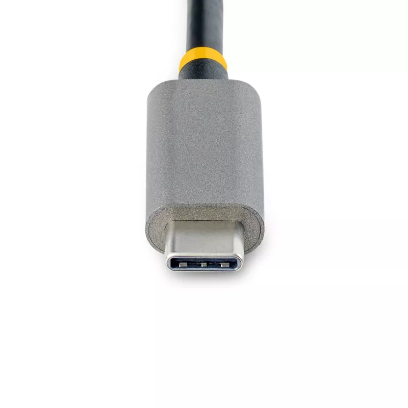 StarTech.com 3 portu USB-C centrmezgls ar Ethernet - 3x USB-A - Gigabit Ethernet - USB 3.0 5 Gbps - ar kopnes barošanu - 1 pēdu/30 cm garš USB Type-C resursdatora kabelis - GbE - pārnēsājams USB-C uz USB-A centrmezgls