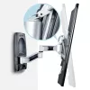 StarTech.com Regulējams TV sienas stiprinājums, VESA sienas stiprinājums, Piemērots 26 līdz 65 collu/99lb/Plakaniem/Izliektiem televizoriem, Ievelkams zema profila sienas stiprinājuma kronšteins, Regulējams stūra TV sienas stiprinājums