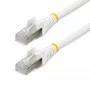 StarTech.com 7m CAT6a Ethernet kabelis - Balts - Low Smoke Zero Halogen (LSZH) - 10GbE 500MHz 100W PoE++ Aizķeršanās novēršanas RJ-45 ar spriegojuma mazināšanu S/FTP tīkla ielāpu vads